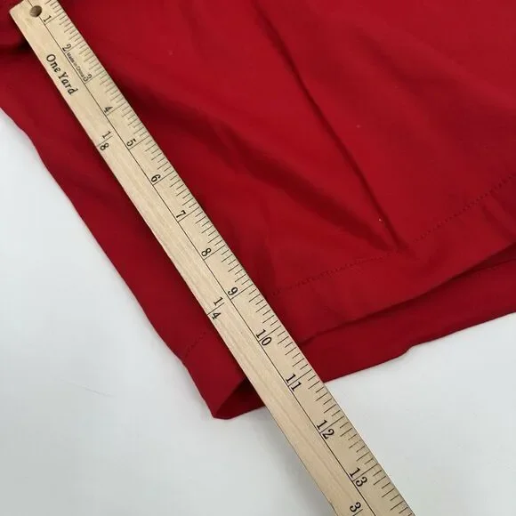 St. John's Bay Bermuda Shorts Plus Size 30W Red Cotton Stretch 10" Inseam Womens - Picture 6 of 6